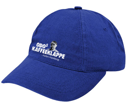 Odo-Cap mit Kaffeeklappen-Logo, royalblau
